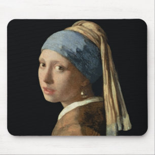 Mousepad Menina com um brinco da pérola, c.1665-6 (óleo e