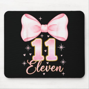 Mousepad Menina de 11 anos de idade Coquette Bow É Meu Onze