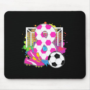 Mousepad Menina de 8 Anos de Idade Festa de Aniversário de