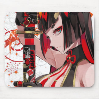 Mousepad Menina de animação Samurai