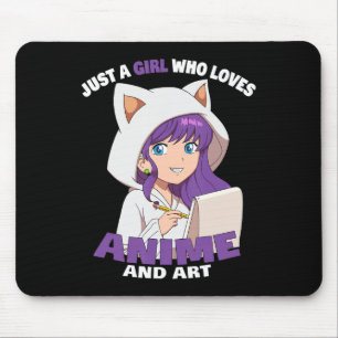 Mousepad Menina De Anime Apenas Uma Menina Que Ama Anime E