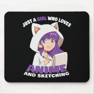 Mousepad Menina De Anime Apenas Uma Menina Que Ama Anime E