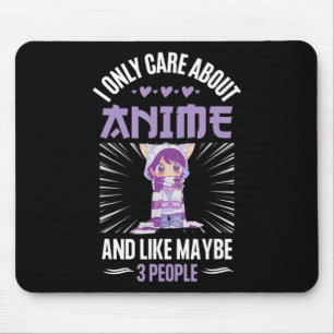 Mousepad Menina De Anime Eu Só Me Preocupo Com Anime E Talv