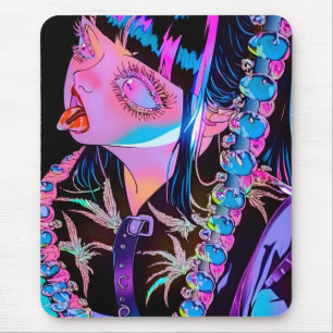 Mousepad Menina De Anime Saindo De Sua Língua