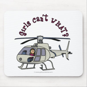 Mousepad Menina de Helicóptero Claro