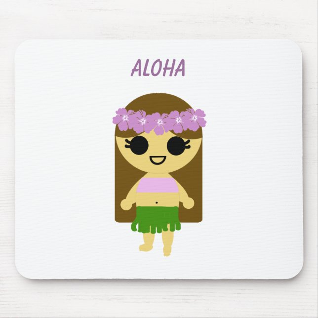 Mousepad Menina de Hula (gráfico do picosegundo em 9 anos (Frente)