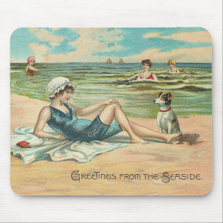 Mousepad Menina de maiô de praia vitoriana