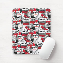 Mousepad Menina de maquiagem bonita - Bela kawaii e moda de