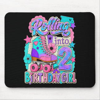 Mousepad Menina De Patins De Rodas Fazendo 2 Anos 2º