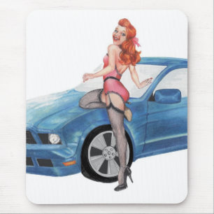 Mousepad Menina do pino-acima de Miltons