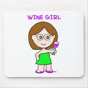 Mousepad menina do vinho