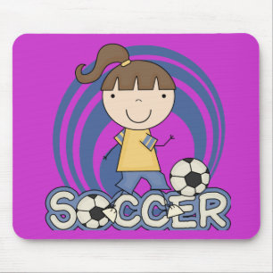 Mousepad Menina dos esportes - t-shirt e presentes do