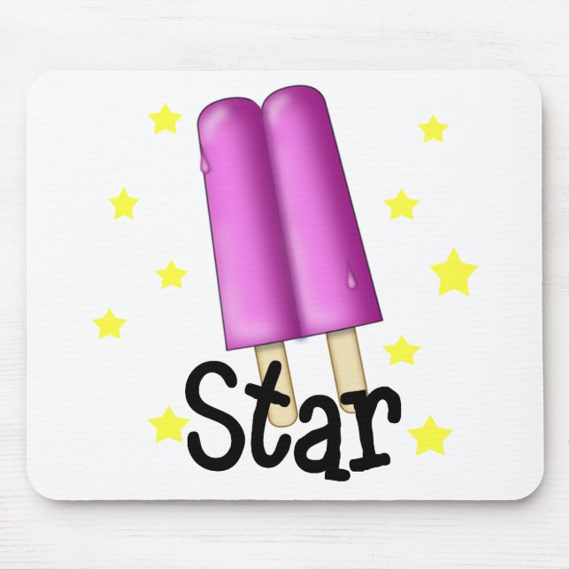 Mousepad Menina engraçada do estrela pop (Frente)