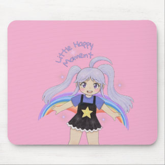 Mousepad Menina Feliz Ilustração Desenhada à Mão – Pequena