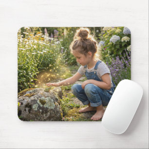 Mousepad Menina lançando um feitiço em um sapo