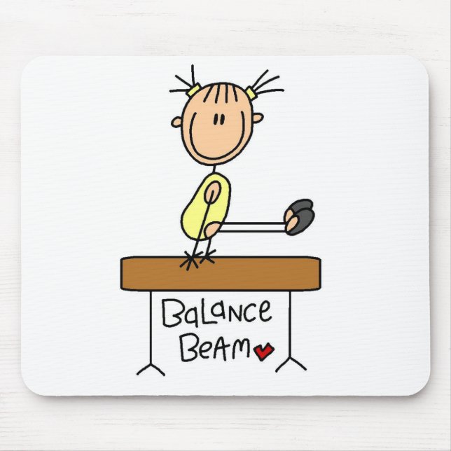 Mousepad Menina na Trave de Equilíbrio (Frente)