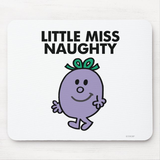 Mousepad Menina Naughty | Letra negra (Frente)