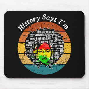 Mousepad Menina Negra Melanina Menina Negra História Mês