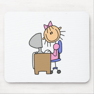 Mousepad Menina no computador
