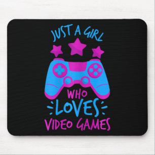 Mousepad Menina Que Adora Camisas De Jogo De Videos games P
