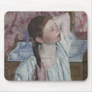 Mousepad Menina que arranja seu cabelo, 1886 (óleo em