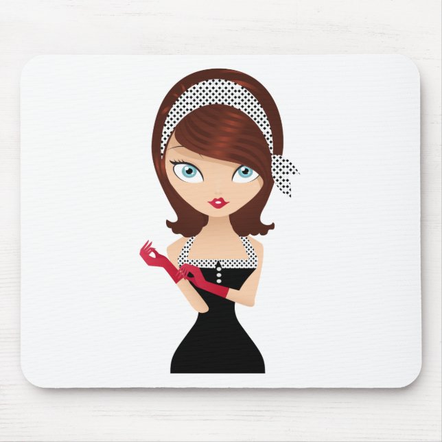 Mousepad Menina retro (Frente)