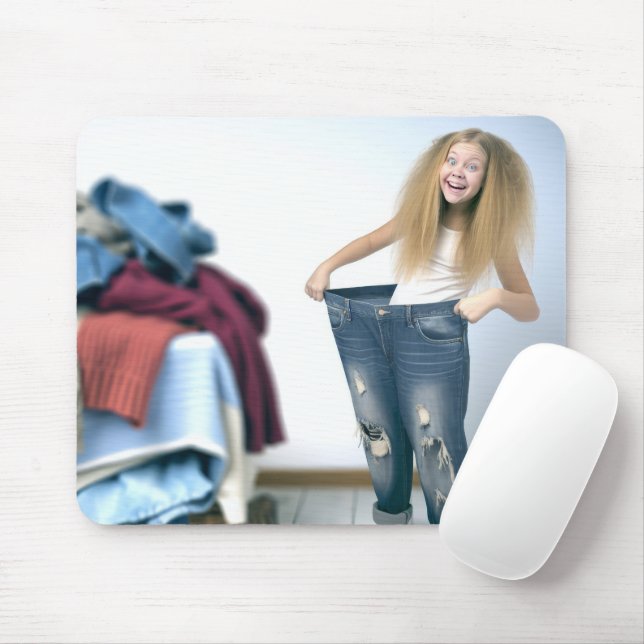 Mousepad Menina Vestindo Jeans Excessivos (Com mouse)