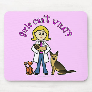 Mousepad Menina Veterinária Loira