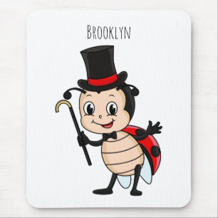 Mousepad Meninada bonita com chapéu de cima e desenho de g