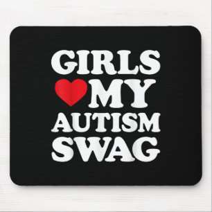 Mousepad Meninas Adoram Meu Autismo Nadar Meninas Engraçada