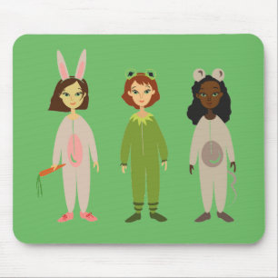 Mousepad Meninas bonitas do pijama tema amigos