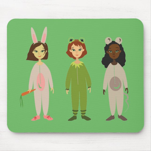 Mousepad Meninas bonitas do pijama tema amigos (Frente)