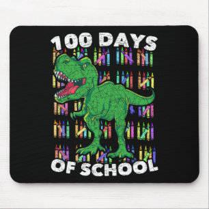 Mousepad Meninas Crianças Estudantes T Rex 100 Dias De Esco