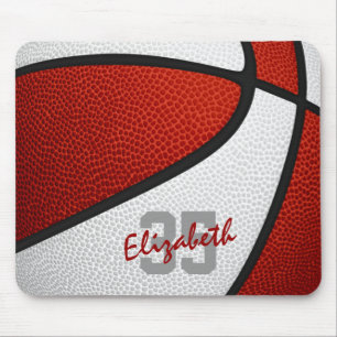 Mousepad meninas meninos esportes basquete vermelho branco