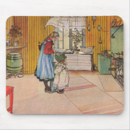 Mousepad Meninas na cozinha (Arte Sueca Clássica)