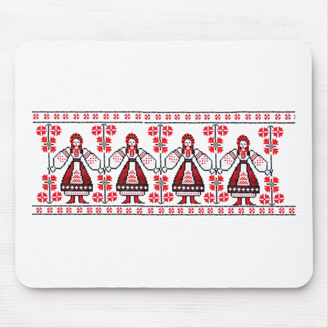 Mousepad Meninas ucranianas tradicionais de Ucrânia do (Frente)