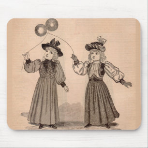 Mousepad Meninas vitorianas com balões