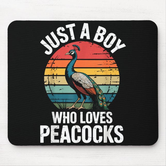 Mousepad Menino Ama Pavões (Frente)