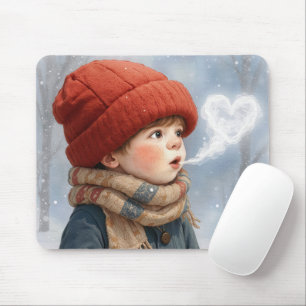 Mousepad Menino com Bafo de Coração Gelado