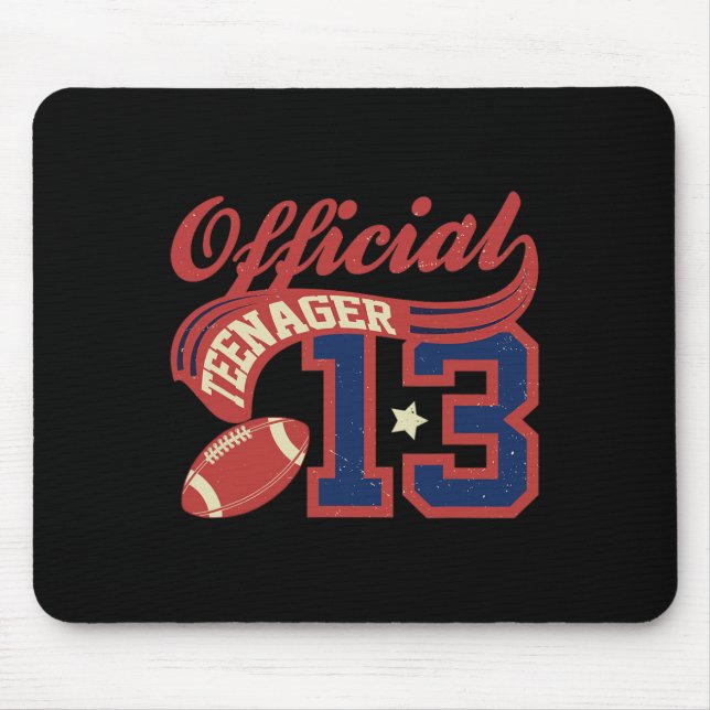 Mousepad Menino de 13 anos de idade Oficial Adolescente 13  (Frente)