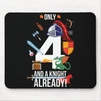 Mousepad Menino de 4 anos de idade Citação engraçada _only 