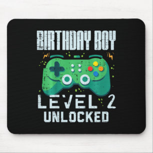 Mousepad Menino de Aniversário Infantil Nível 2 Desbloquead
