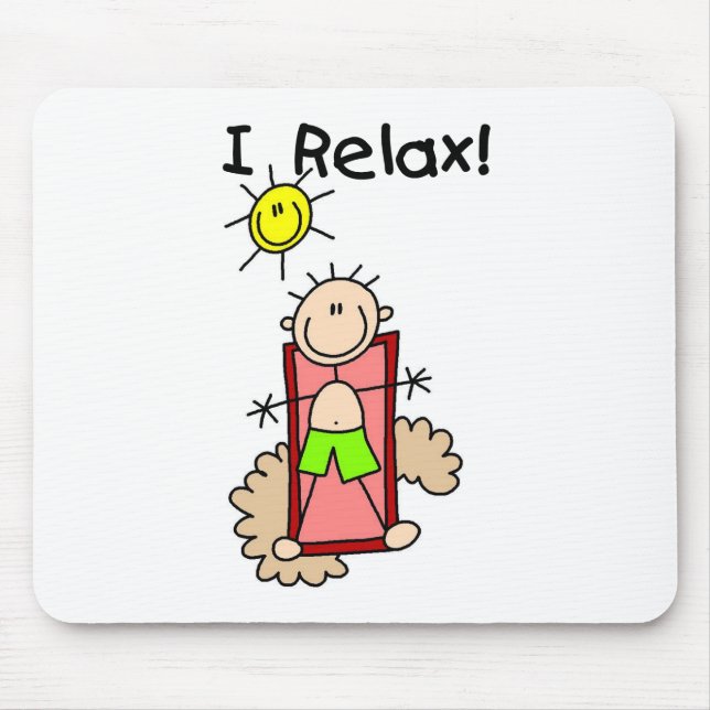 Mousepad Menino de Palitinho Eu Relaxo (Frente)