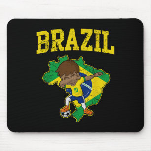 Mousepad Menino do Futebol Brasileiro Garoto do Soccer Dabb
