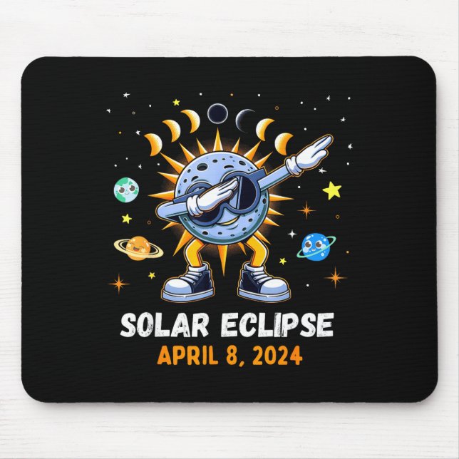 Mousepad Menino Eclipse Solar Total Dabbing Criança (Frente)