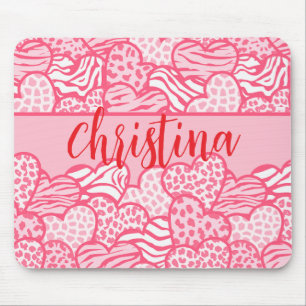 Mousepad Menino Pintado, Cor-de-Impressão, Cor-de-Rosa