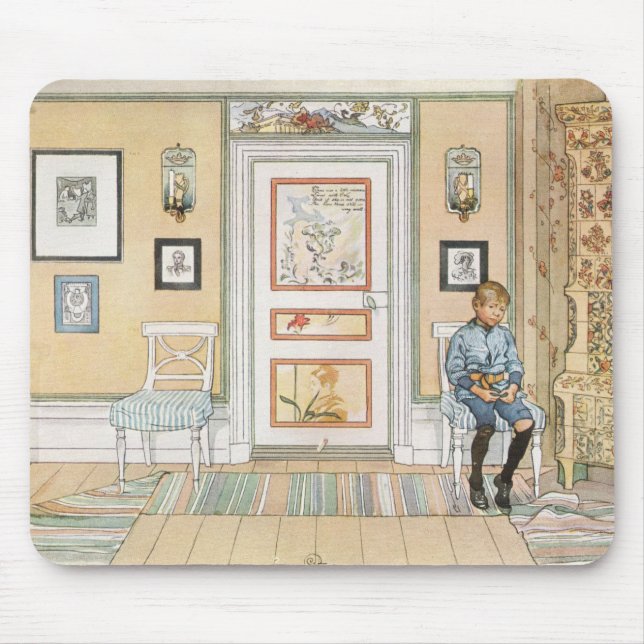 Mousepad Menino sentado no canto (por Carl Larsson) (Frente)