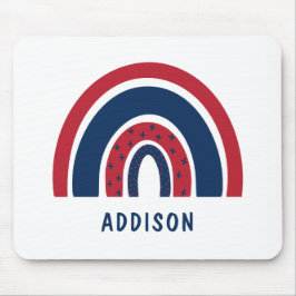 Mousepad Menino único arco-íris fofo nome personalizado per