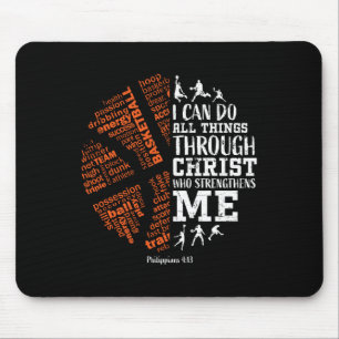 Mousepad Meninos Christian Bysketbyll Bíblias Versos Homens