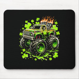 Mousepad Meninos Crianças Caminhão Verde Monstro Shamrock S
